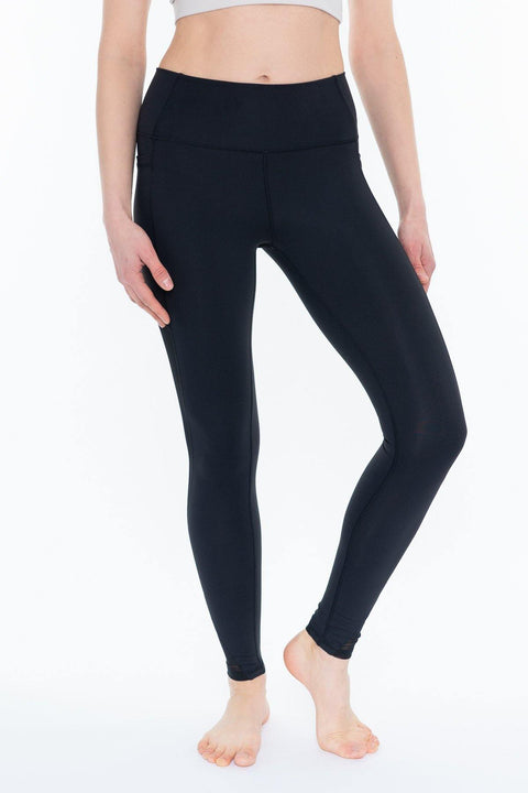 Leggings with Pockets and Mesh Cutouts