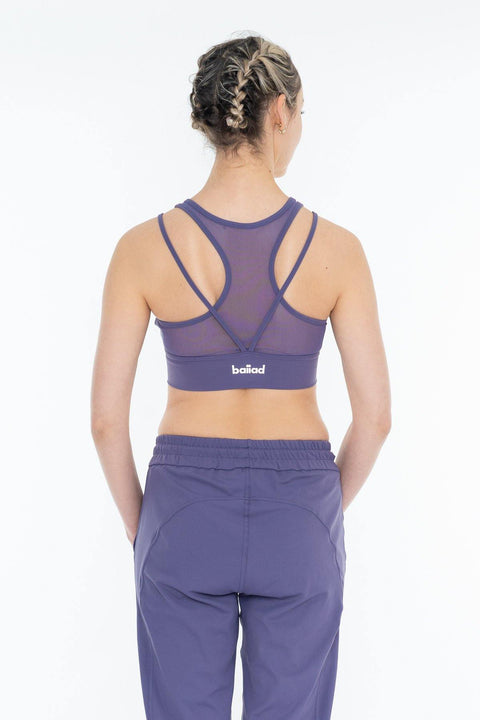 Sports Bra with Mesh Back and Straps